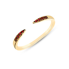 Load image into Gallery viewer, 14K Ruby Open Minimal Stacking Ring. GGDB-111-RUF
