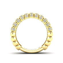 Load image into Gallery viewer, 14K Gold Stretch Interval Channel Set  Diamond Stackable Ring/Band
