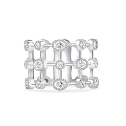 14K Diamond Lace Cigar Ring ABB-574/1-D