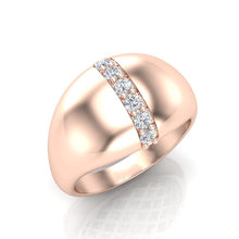 Load image into Gallery viewer, 14K Yellow Gold Classic Dome Diamond  Ring
