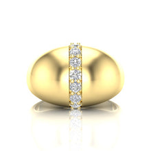 Load image into Gallery viewer, 14K Yellow Gold Classic Dome Diamond  Ring
