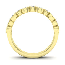 Load image into Gallery viewer, 14k Diamond Milgrain Bezel-set Wedding Band/Stackable Ring GGDB-121.1-D,  Rings &amp; Stackable Bands, Diamond, Rings &amp; Stackable Bands, Belarino
