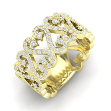 Load image into Gallery viewer, 14k Heart Diamond Fashion Ring GGDB-181-D,  Rings &amp; Stackable Bands, Diamond, Rings &amp; Stackable Bands, Belarino

