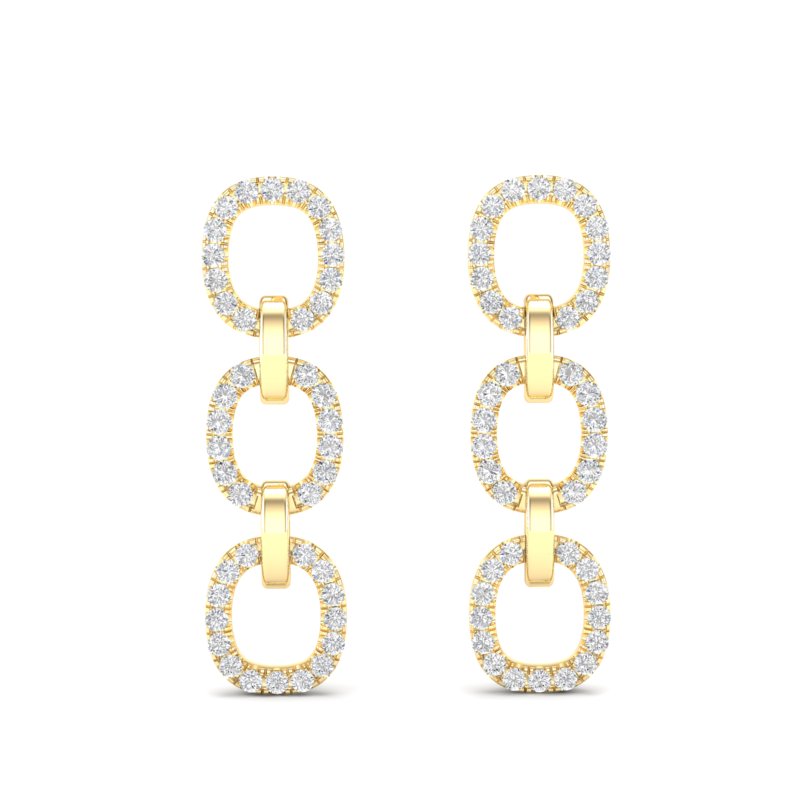 14k Gold/Diamond Earrings GGDE-102.2Y-D,  Earring, Earring, Belarino