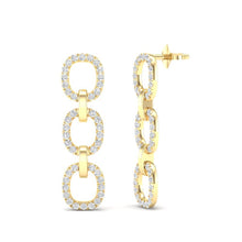 Load image into Gallery viewer, 14k Gold/Diamond Earrings GGDE-102.2Y-D,  Earring, Earring, Belarino
