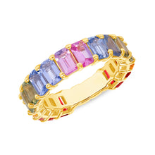Load image into Gallery viewer, 14K Multi-Sapphire Rainbow Ring ABB-340-RWB,  Color Stones, Color Stones, colorstone rings, Belarino
