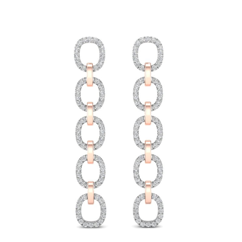 14k Gold/Diamond Earrings GGDE-103.2C2-D,  Earring, Earring, Belarino
