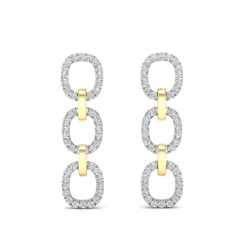 14k Gold/Diamond Earrings GGDE-102.2C1-D,  Earring, Earring, Belarino