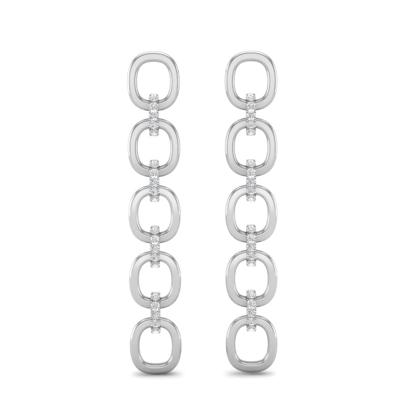 14k Gold/Diamond Earrings GGDE-103.1W-D,  Earring, Earring, Belarino