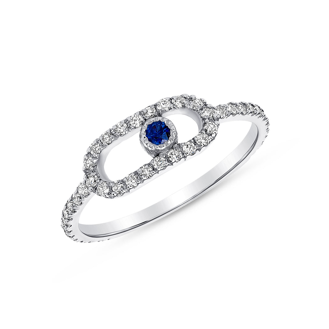 14K Gold Blue Sapphire Fashion Ring. GGDB-207W-BSD,  Color Stones, Color Stones, Belarino