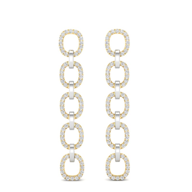 14k Gold/Diamond Earrings GGDE-103.2C3-D,  Earring, Earring, Belarino