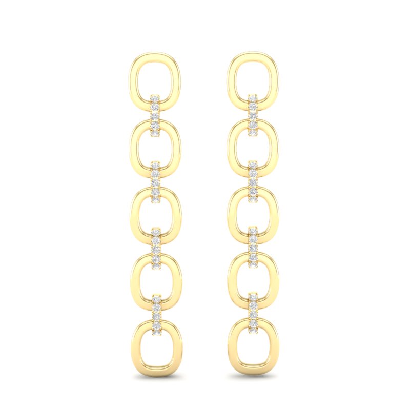 14k Gold/Diamond Earrings GGDE-103.1Y-D,  Earring, Earring, Belarino