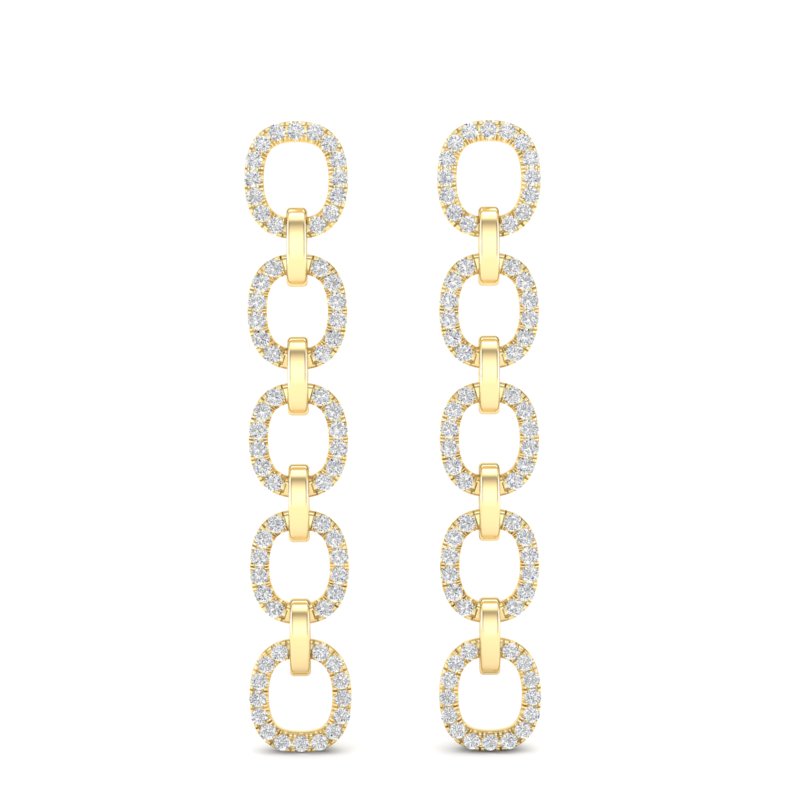 14k Gold/Diamond Earrings GGDE-103.2Y-D,  Earring, Earring, Belarino