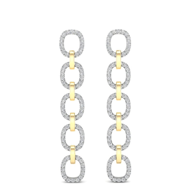 14k Gold/Diamond Earrings GGDE-103.2C1-D,  Earring, Earring, Belarino