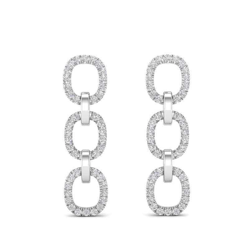 14k Gold/Diamond Earrings GGDE-102.2W-D,  Earring, Earring, Belarino