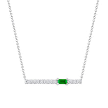 Load image into Gallery viewer, 14K Diamond and Emerald Bar Pendant ABP-183/2V1-EMD,  Pendant, Pendant, pendants, Belarino
