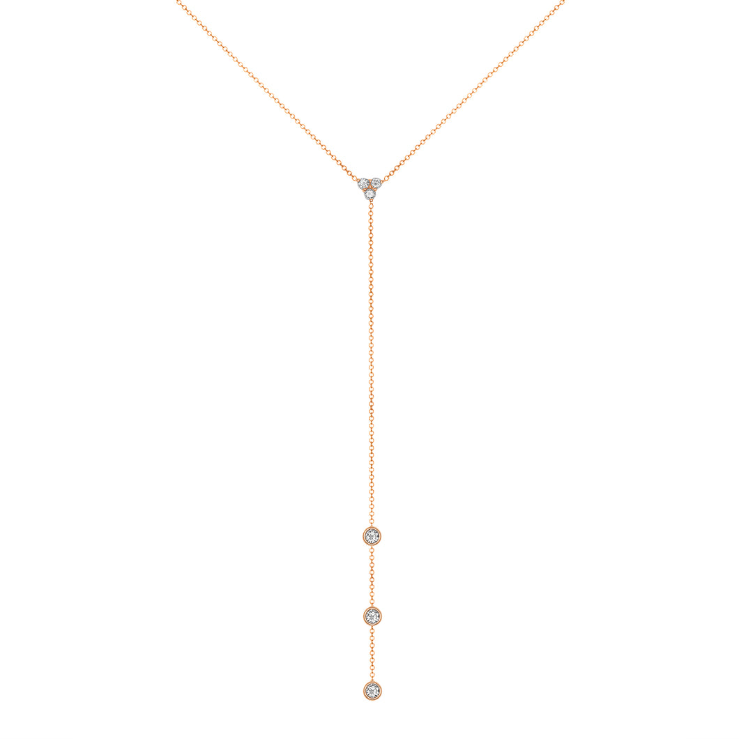 14K Diamond Y-Necklace/Lariat Necklace GGDN-110-D,  Necklace, Necklace, Belarino
