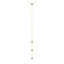 Load image into Gallery viewer, 14K Diamond Y-Necklace/Lariat Necklace GGDN-110-D,  Necklace, Necklace, Belarino
