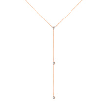 Load image into Gallery viewer, 14K Diamond Y-Necklace/Lariat Necklace. GGDN-111-D,  Necklace, Necklace, Belarino
