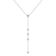 Load image into Gallery viewer, 14K Gold Diamond Lariat Necklace/ Y-Necklace GGDN-140-D,  Necklace, Necklace, Belarino
