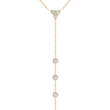 Load image into Gallery viewer, 14K Gold Diamond Lariat Necklace/ Y-Necklace GGDN-140-D,  Necklace, Necklace, Belarino
