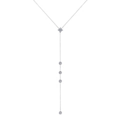 14K Gold Diamond Lariat Necklace/Diamond Y-Necklace GGDN-141-D,  Necklace, Necklace, Belarino