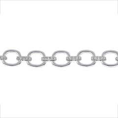 14K Gold Diamond Chain-Link Bracelet GGDBR-100.1W-D,  Bracelet, , Belarino