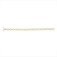 Load image into Gallery viewer, 14K Gold Diamond Chain-Link Bracelet/Two-Tone Bracelet GGDBR-100.1C4-D,  Bracelet, Bracelet, Belarino
