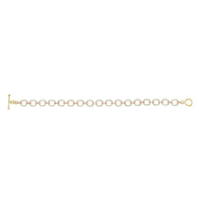 Load image into Gallery viewer, 14K Gold Diamond Chain-Link Bracelet/Two-Tone Bracelet GGDBR-100.2C4-D,  Bracelet, Bracelet, Belarino

