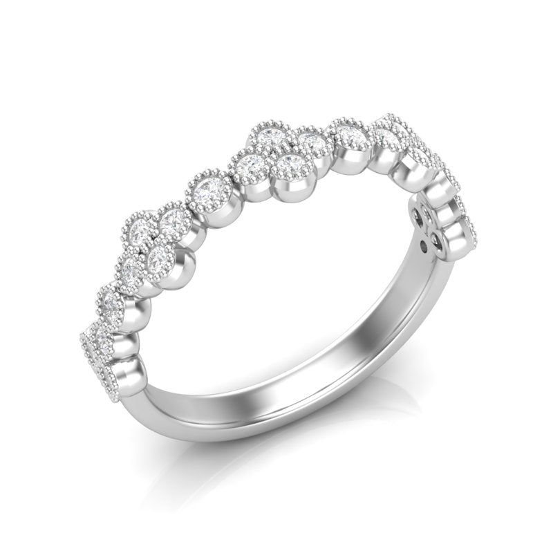 14k Diamond Flower Ring GGDB-144-D,  Rings & Stackable Bands, Diamond, Rings & Stackable Bands, Belarino