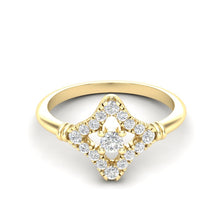 Load image into Gallery viewer, 14k floral rhombus diamond engagement ring GGDB-224-D,  Rings &amp; Stackable Bands, Diamond, Rings &amp; Stackable Bands, Belarino
