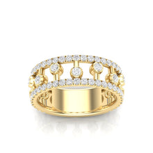 Load image into Gallery viewer, 14k Gold Stackable/Wedding Band GGDB-226-D,  Rings &amp; Stackable Bands, Diamond, Rings &amp; Stackable Bands, Belarino
