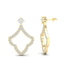 Load image into Gallery viewer, 14k Gold Diamond Teardrop Fashion Earring. GGDE-106.1-D,  Earring, Earring, Belarino
