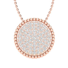 Load image into Gallery viewer, 14K Diamond Necklace In Round Pave. GGDP-111-D,  Pendant, Pendant, Belarino
