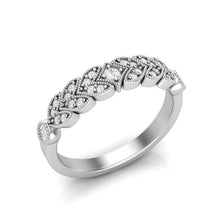 Load image into Gallery viewer, 14k Diamond Heart Design Ring or Wedding Band GGDB-164-D,  Rings &amp; Stackable Bands, Diamond, Rings &amp; Stackable Bands, Belarino
