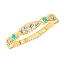 Load image into Gallery viewer, 14K diamond and Turquoise Bead &amp; Eye Ring ABB-374V1-TQD,  Color Stones, colorstone rings, Belarino

