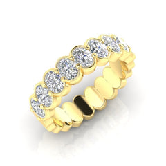 14K Bezel Oval Diamond Ring ABB-421/1W-D,  diamond ring, Diamond, Belarino