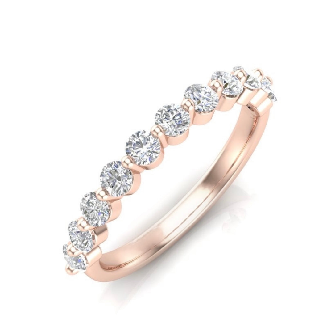 14K Floating Diamond Stackable/Wedding Band ABB-443.1-D,  diamond ring, Diamond, Belarino