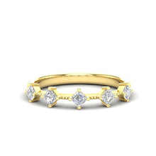 Load image into Gallery viewer, 14K Asscher-cut Diamond Wedding/Stackable Ring ABB-432/1-D,  diamond ring, Diamond, Belarino
