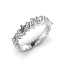 Load image into Gallery viewer, 14K Baguette &amp; Round Diamond Wedding &amp; Anniversary Band ABB-385.1_D,  diamond ring, Diamond, Belarino
