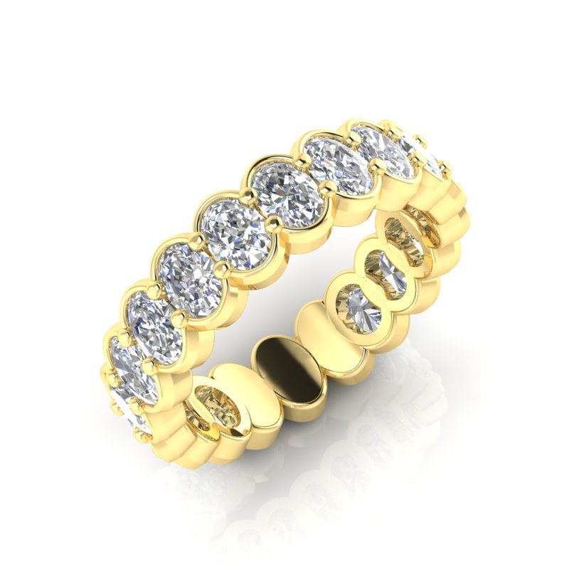 14K Bezel Oval Diamond Ring ABB-421/2W-D,  diamond ring, Diamond, Belarino