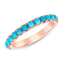 Load image into Gallery viewer, 14K Gold Turquoise Band. GGDB-253.4-TQF,  Color Stones, Color Stones, Belarino
