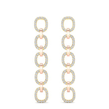 Load image into Gallery viewer, 14k Gold Diamond Chain-Link Drop Earrings GGDE-103.2C4-D,  Earring, Earring, Belarino
