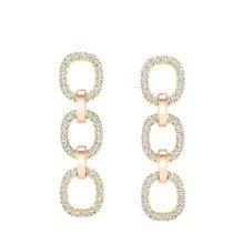 Load image into Gallery viewer, 14k Gold Diamond Chain-Link Drop Earrings. GGDE-102.2C4-D,  Earring, Earring, Belarino
