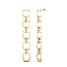 Load image into Gallery viewer, 14k Gold Diamond Chain-Link Drop Earrings. GGDE-103.1C4-D,  Earring, Earring, Belarino
