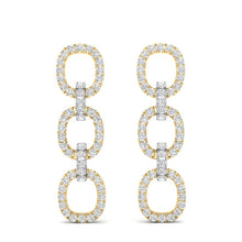Load image into Gallery viewer, 14k Gold Diamond Chain-Link Drop Earrings GGDE-102.3C3-D,  Earring, Earring, Belarino
